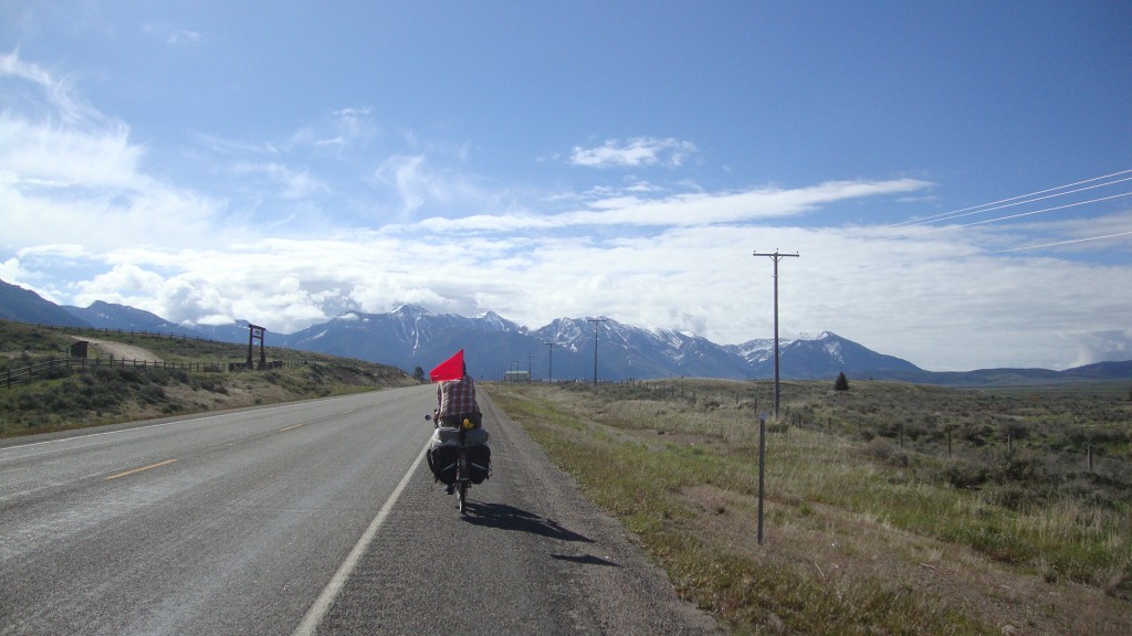 Stink biking through beautiful Montana, only slightly intimidated by the daunting mountains ahead.