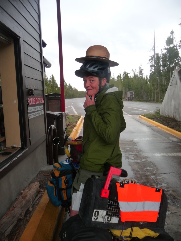 The nice ranger lady let me try on her hat.