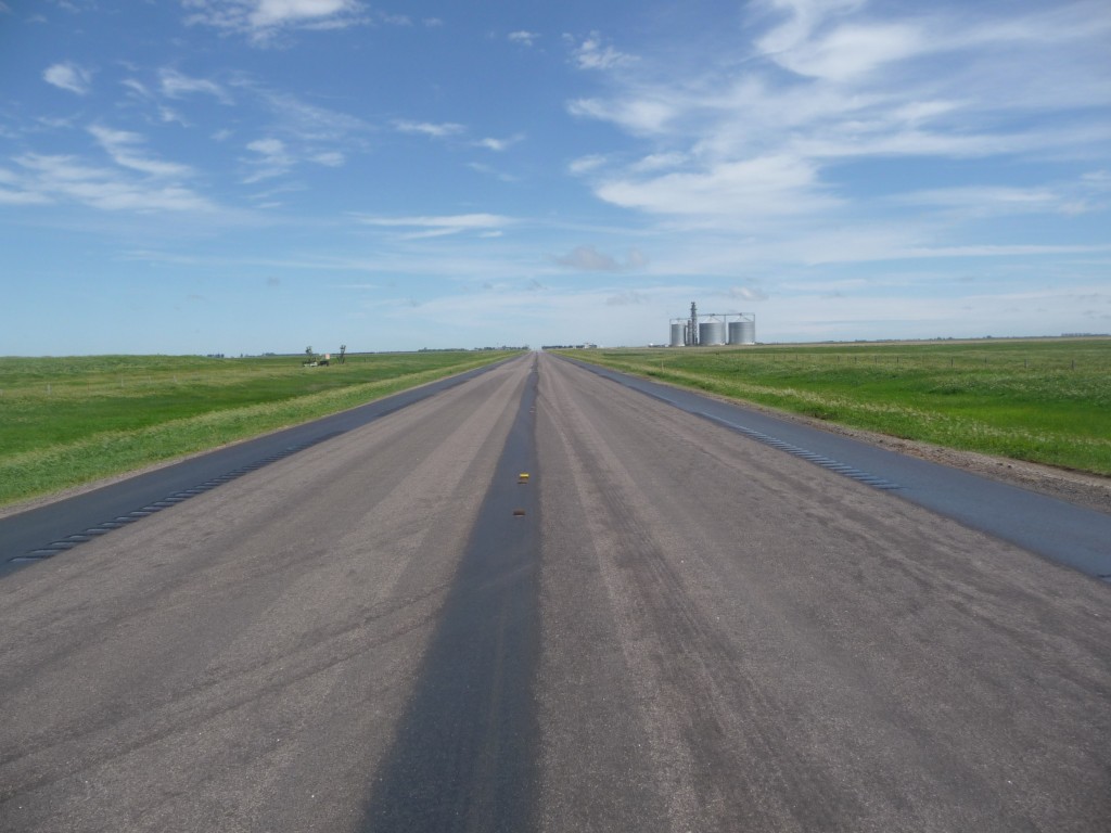 really long, flat, strait stretch of road in South Dakota
