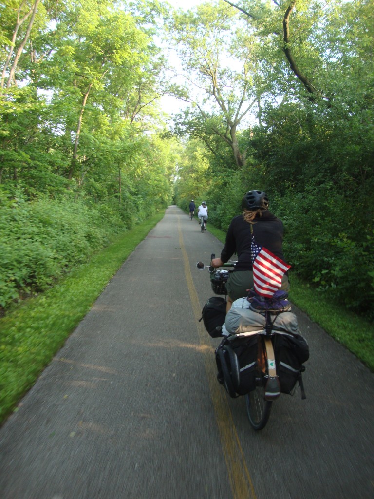 taking full advantage of this wonderful bike path.