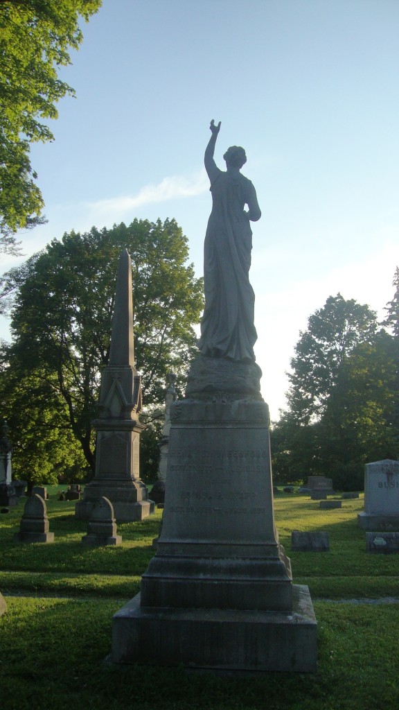 We stopped at a graveyard at some point.