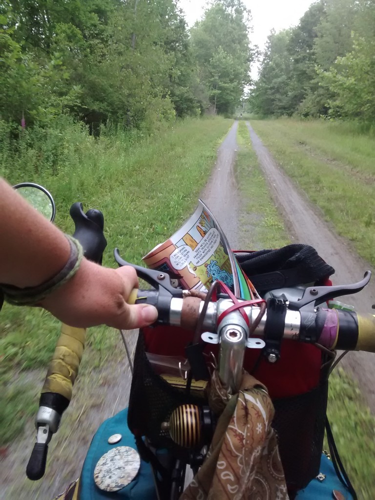 We did more trails that day, and I got to read my comic books traffic free.