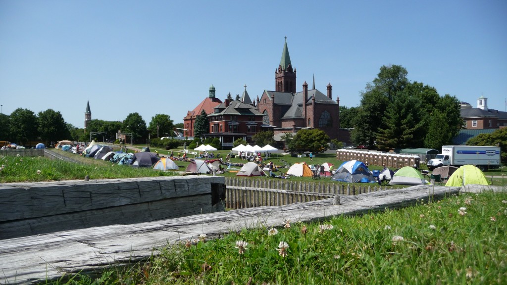 A pedestrian had asked us if there was a tent sale going on...