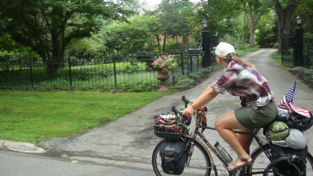 Haley biking in Cleveland