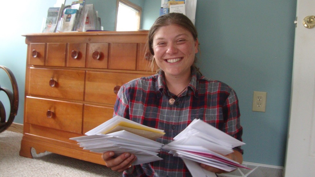 Haley holds letters