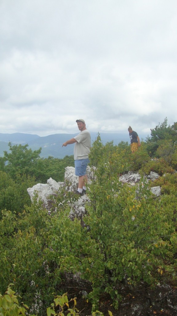 William points to the Devil's Backbone