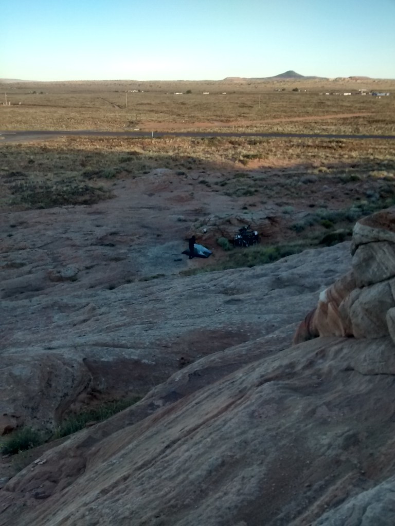 we slept there.
