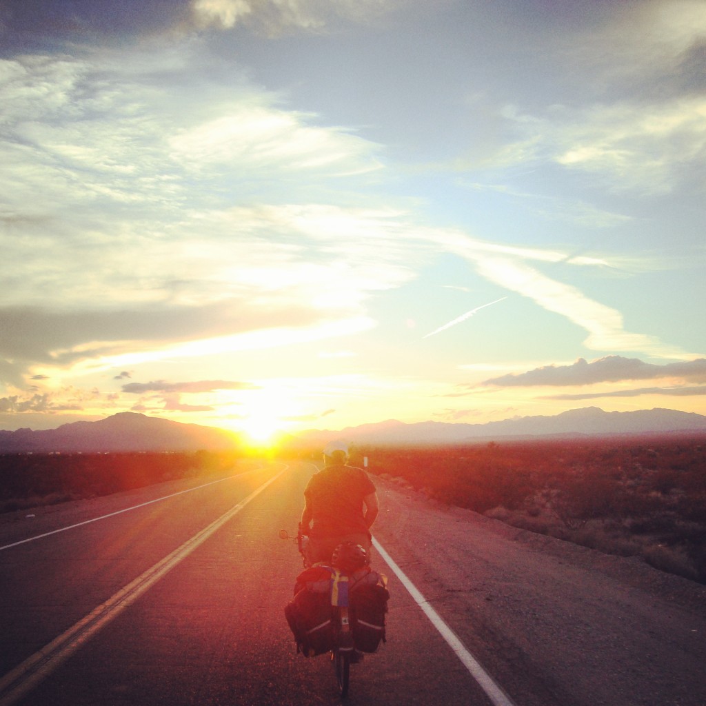 Riding into the sunset