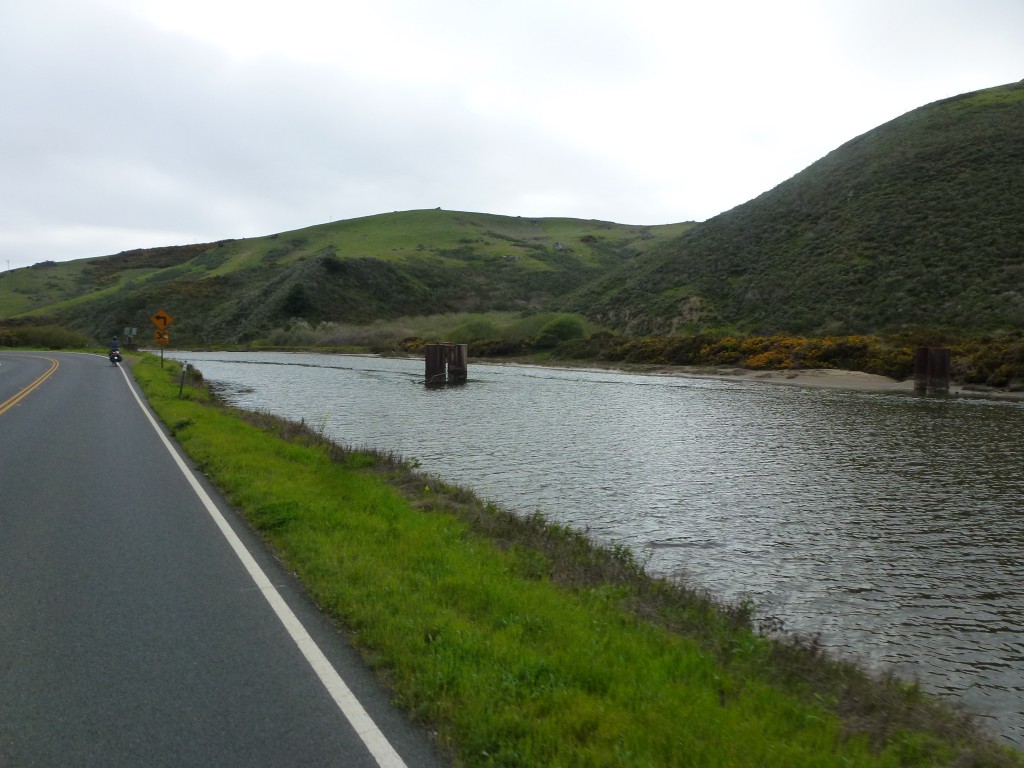 River along road before Point Reyes Station